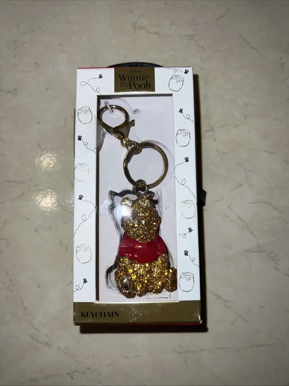 Disney / Jacmel Winnie the Pooh Pave Keychain / Bag Charm NEW